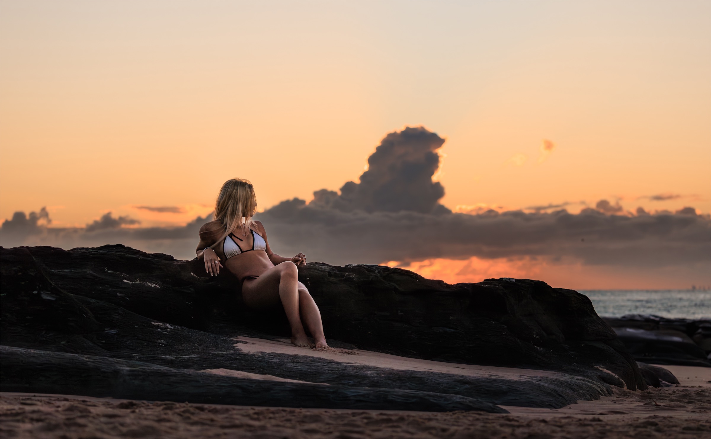 Tia — sunset, Point Cartwright Beach, QLD, September 2025